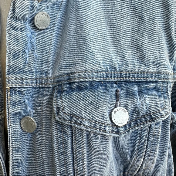 Blank NYC Distressed Ombré Denim Jean Jacket - Picture 3 of 4